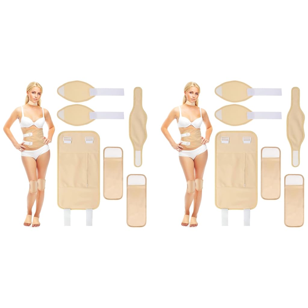 HANNEA Castor Oil Pack Wrap Kit for Liver Detox with Adjustable Elastic Straps | 12PCS Organic Cotton Reusable Pads