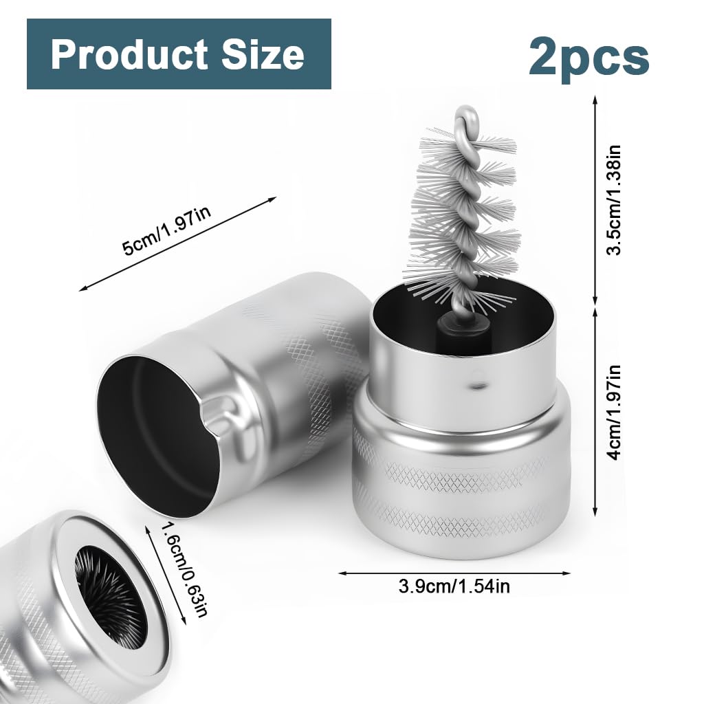 STHIRA Battery Terminal and Post Cleaner for Vehicle Use with Stainless Steel Bristles | 2Pcs Set Featuring Ergonomic Metallic Handles