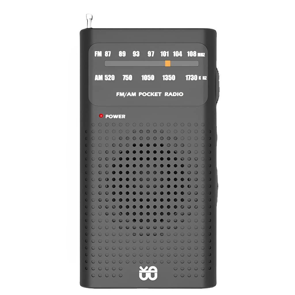 Portable HiFi AM FM Radio for Indoor and Outdoor Use with 3.5mm Jack and 2AA Battery Power