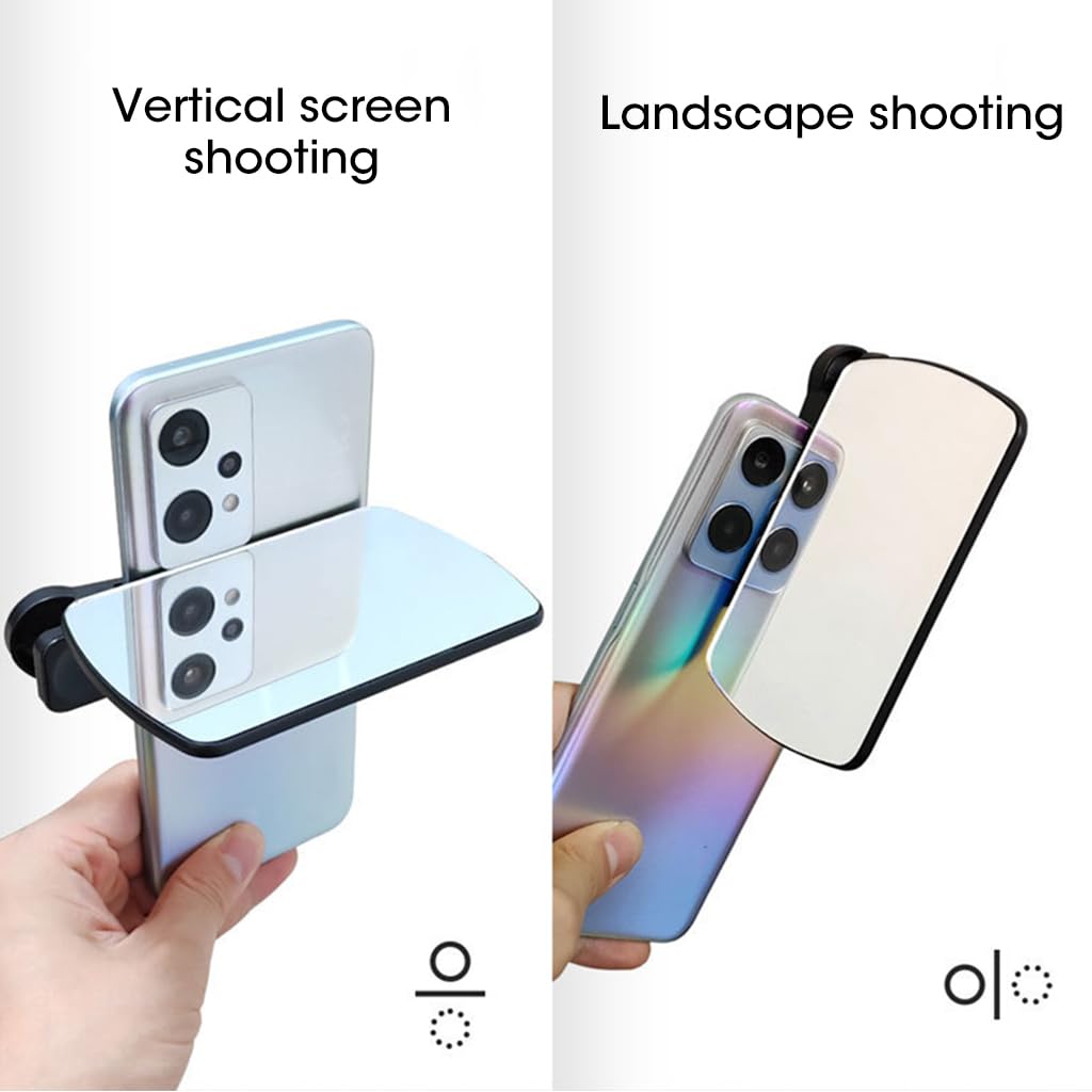 ZORBES Phone Camera Mirror Reflection Clip Kit for Creative Photography with Adjustable Angle | Fits Most Smartphones