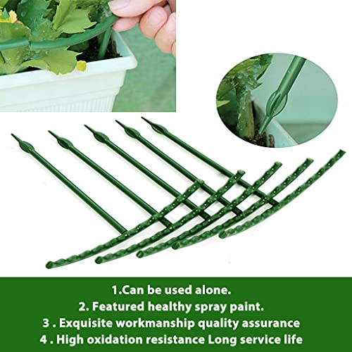 HASTHIP® 10pcs Plant Stakes Suport, Reusable Palstic 30cm Plant Stake Flower Support Stake Rings, Adjustable Plant Support Sticks for Phalaenopsis Orchid Single Stem Flowers Amaryllis Peony Lily