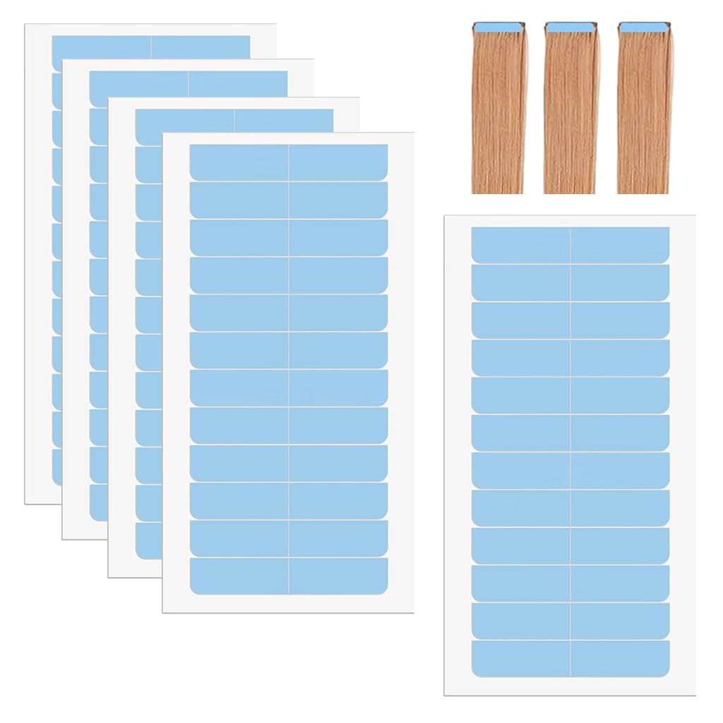 MAYCREATE Hair Extension Tape for Invisible Tape In Extensions 60PCS 4x0.8cm | Double Sided Adhesive Tabs