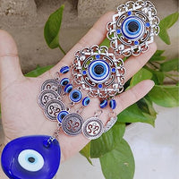 MAYCREATE® Evil Eye Hanging for Home Om Nazar Battu for Home Protection, Good Luck and Prosperity, Amulet Wall Hanging Home Decor Protection Blessing Housewarming Birthday Gift