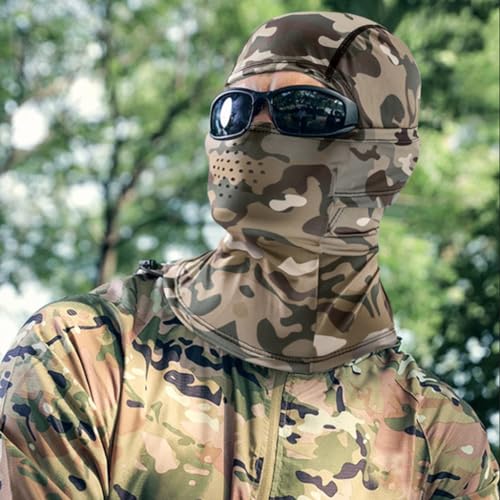 Optifit® Summer Balaclava Face Mask Quick Dry Cooling Fabric Sun Protection Outdoor Slim Hat with Breathable Mesh Cover High Stretchy for Riding Hiking Camping 2PCS