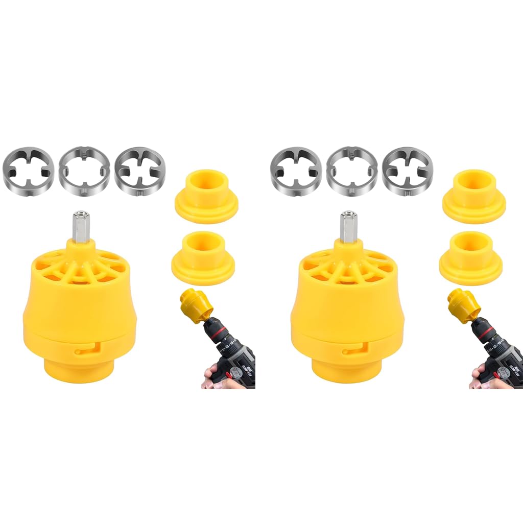 Serplex Plastic Pipe Tap Die Set with 3 Snap On Threading Dies 1/2 3/4 1 for PVC Pipes