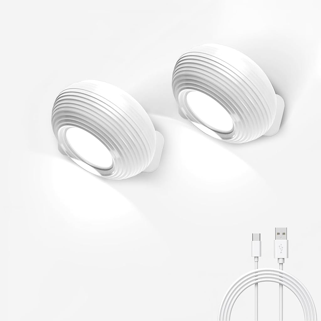 ELEPHANTBOAT USB LED Wall Light for Reading with 360° Magnetic Ball and Touch Control | 2000mAh Rechargeable