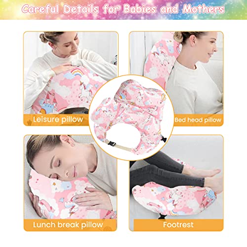 SNOWIE SOFT Baby Feeding Pillow for Mom Breastfeeding, Nursing Pillow with Infant Support Cushion, Multi Nursing Pad with Removable Neck Belt for Mom Baby Gifts