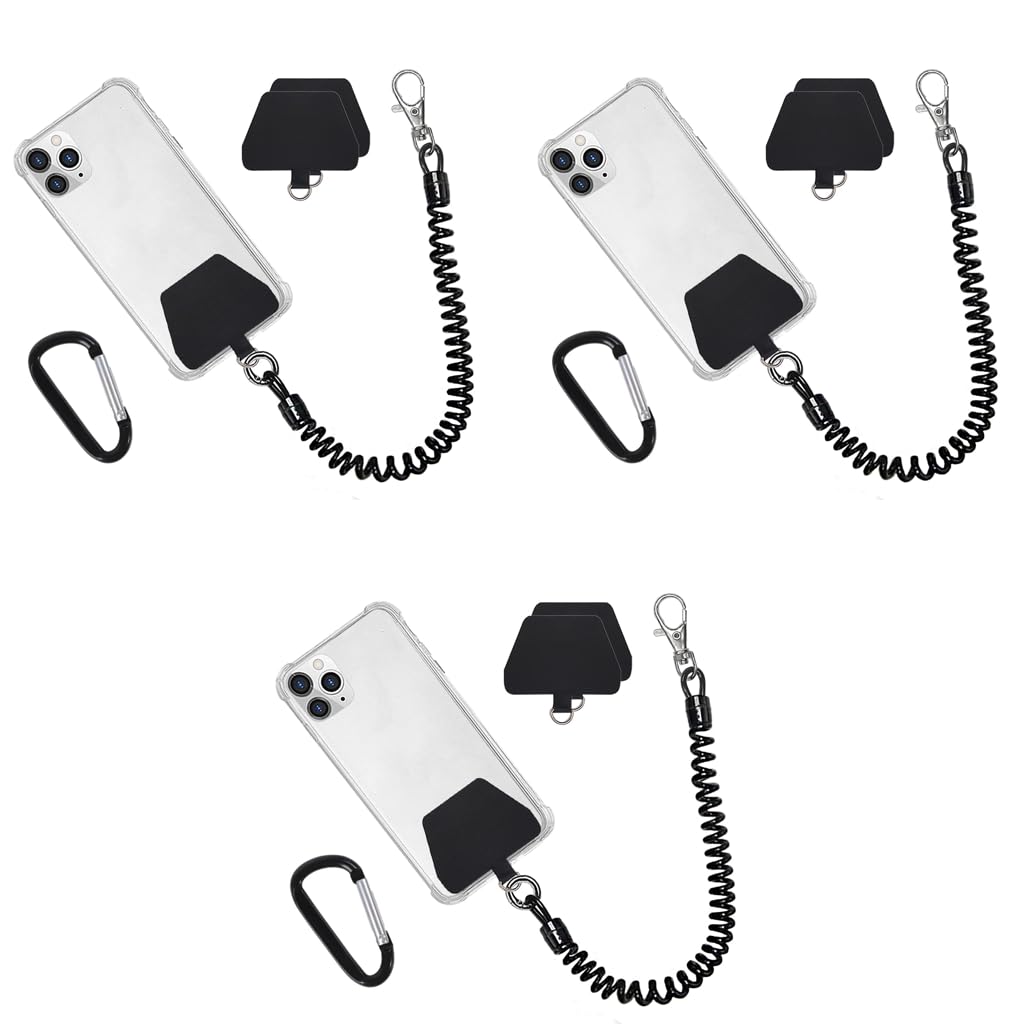 Zeitel Phone Lanyard Tether for Outdoor Hiking and Cycling with Stretchy Strap Patch 3PCS