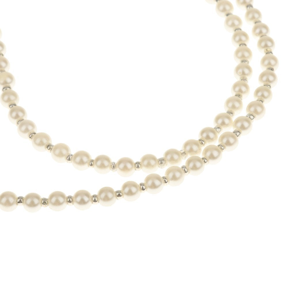 SANNIDHI Eyeglasses Chain Holder for Sunglasses and Reading Glasses with Imitation Pearl Beads | Unisex White Accessory