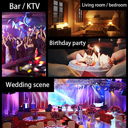 ELEPHANTBOAT® DJ Light Party Disco Light for Home Party with Laser Light Remote Control RGB Led Disco Ball 72 Pattern 6 Color & Sound Active Modes Dancing Light for Room Magic Lights for Diwali KTV