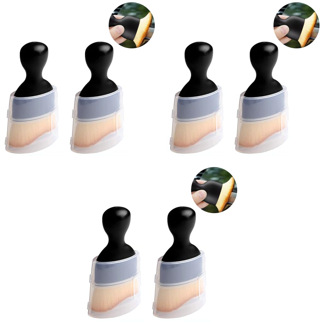 STHIRA Car Brush for Detailing Interior featuring Soft Nanofiber Bristles 2 Pack | Scratch Free Dusting Tool for Dashboard and Vent Cleaning