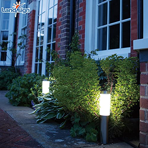 ELEPHANTBOAT Solar Lights for Garden Pathway with Monocrystalline Panel and IP44 Waterproof Design | 360° White LED Illumination
