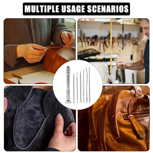HASTHIP® 21PCS Needle Awl Leather Sewing Set Shoes Repair Tool Kits for Shoe Repairing DIY Handmade