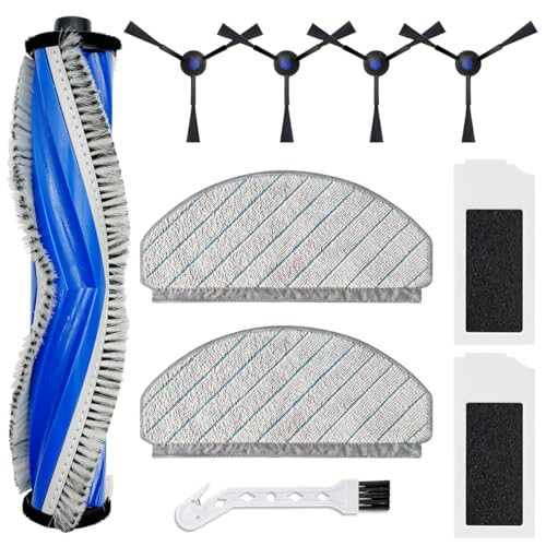 Verilux® Vacuum Cleaner Accessories for Ecovacs N20 Pro Robot Replacement with Main Brush, 4 Side Brushes, 2 Mop Cloth, 2 Filters, Cleaning Detailing Brush 20PCS
