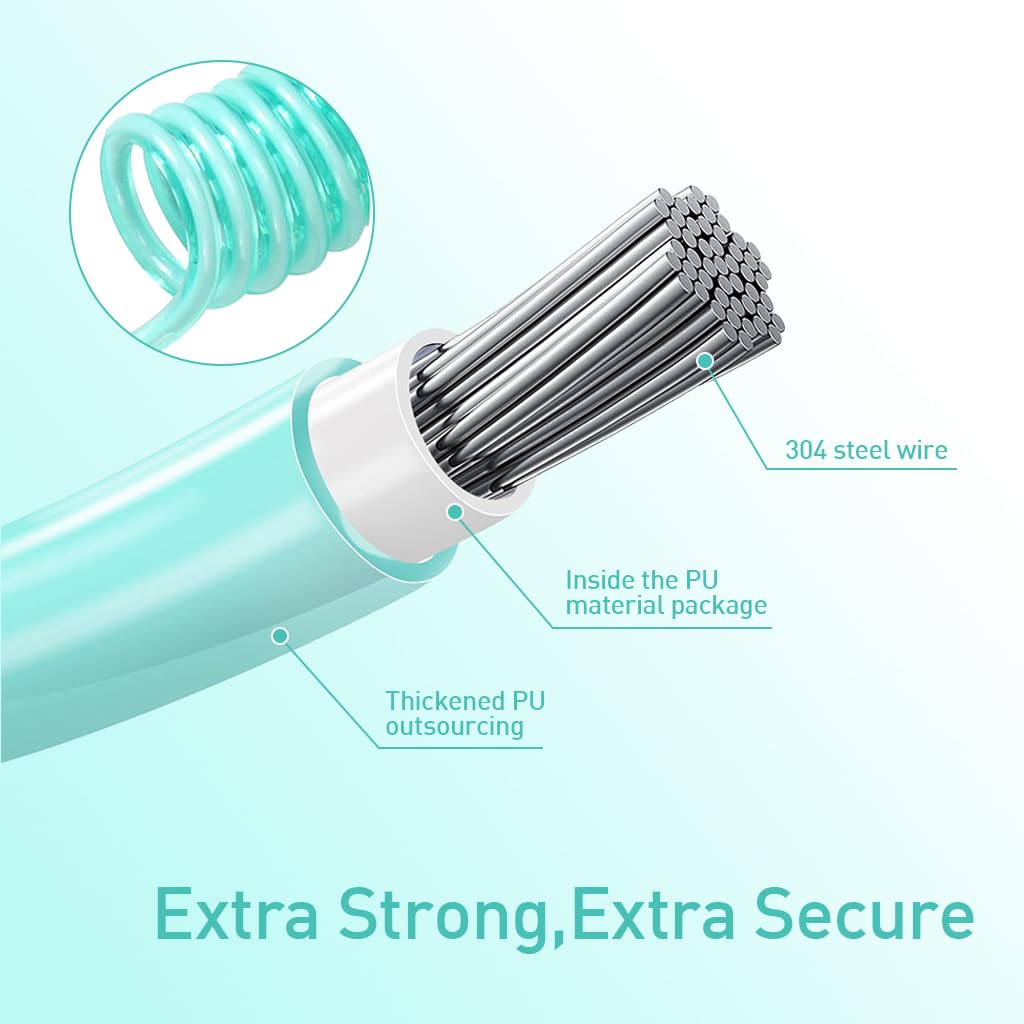 SNOWIE SOFT Kids Safety Leash for Travel with 6.6ft Adjustable Wrist Strap and Induction Lock | Green Stainless Steel Design