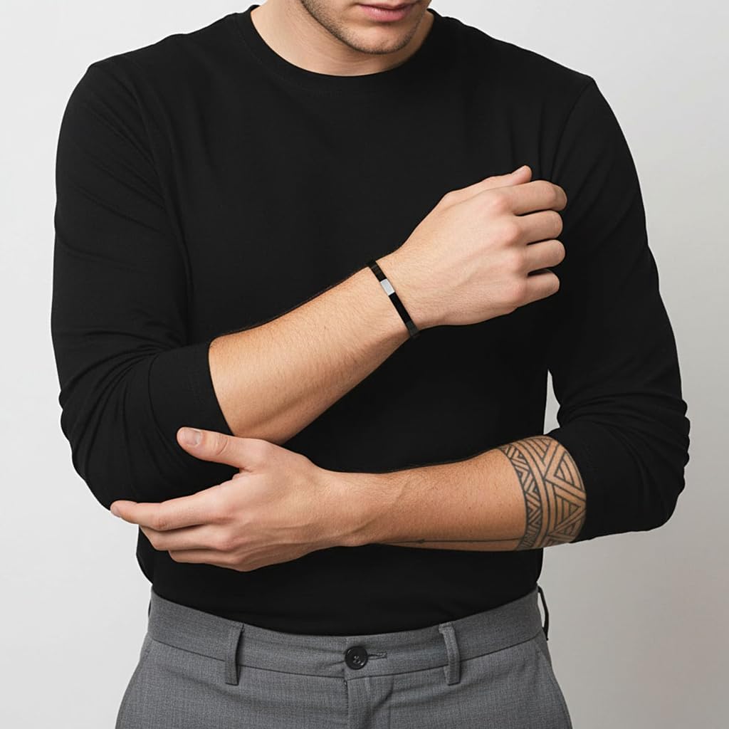 Zibuyu Mens Stainless Steel Adjustable Bracelet for Everyday Wear with Sleek Design | Comfortable Fit Gift for Him