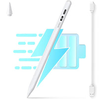 Verilux® Stylus Pen for iPad 2018 and Later iPad Pencil with LCD Power Display High Precision & Double Tap ON/Off Pencil & Palm Rejection for Apple Tablet Smart Pen for Tablet with Tilt Sensitivity