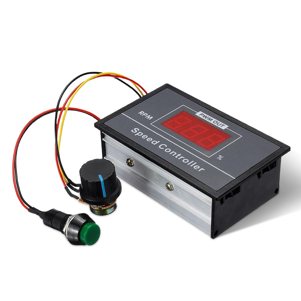 Serplex PWM DC Motor Speed Controller 6V 60V 30A with Digital Display and Start Stop Switch | Stepless Speed Adjustment for Precise Control