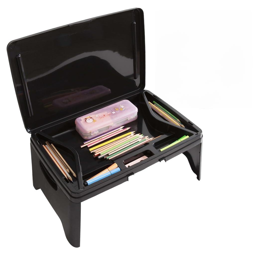 ZORBES Laptop Table for Bed with Foldable Design 17.5x12x7.5 in | Portable Study Desk