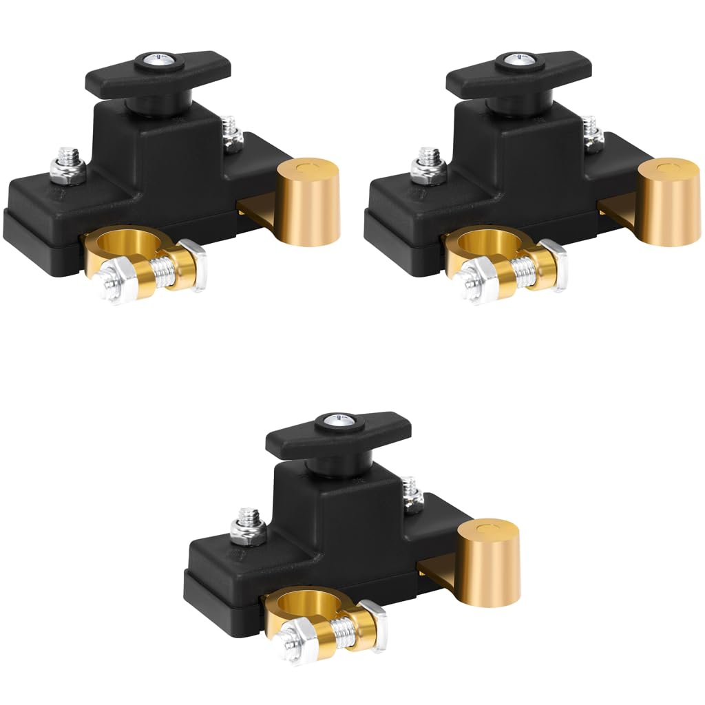 STHIRA Car Battery Disconnect Switch for 12V 24V Batteries including Cars Trucks RVs and Boats