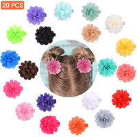 GUSTAVE® 20 Colors Chiffon Flower Cute Hair Bows Clips Kit, Hairpins & Accessories for Baby Girls, Infants, Toddlers, Teens