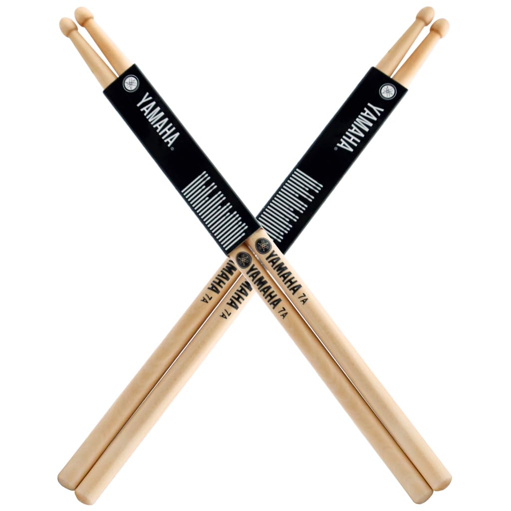 HASTHIP® 7A Drum Sticks Maple Drumsticks, 2 Pair 15.5inch Drum Sticks Set, Wood Drumsticks Drum Accessories for Adults & Youth, Oval Wood Tip, Perfect for Pros and Beginners