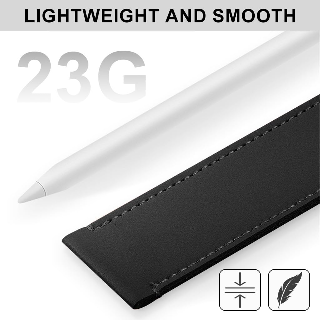 ZORBES Stylus Pen Cover for Apple Pencil with Metal Clasp Ring and Slotted Slash Open | 3.5x19.3 cm PU Leather Sleeve