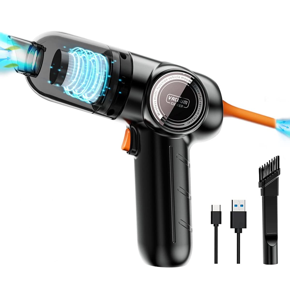 STHIRA Blower and Vacuum Cleaner 2 in 1 for Home and Car with 120W 4800Pa Power | Cordless Air Blower