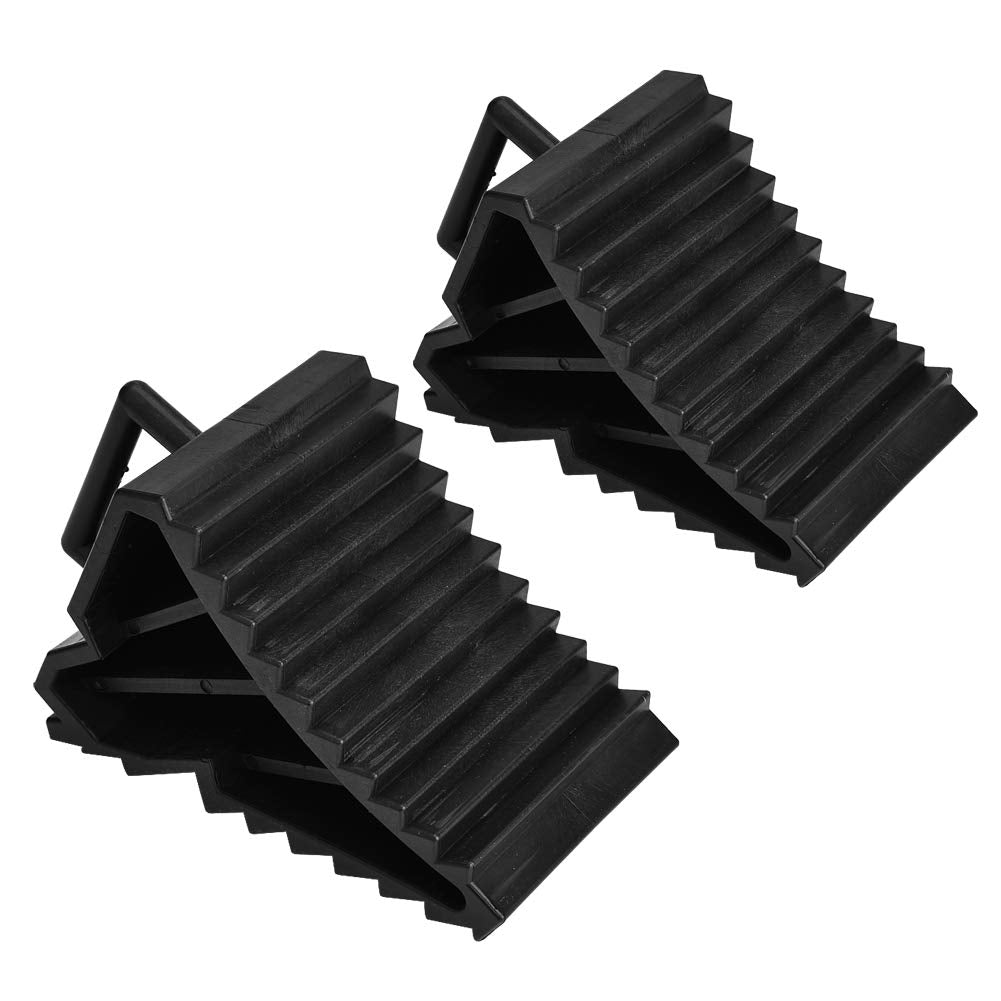 STHIRA® 2pcs Car Anti-Slip Block Tyre Slip Stopper Wheel Alignment Block Tire Support Pad