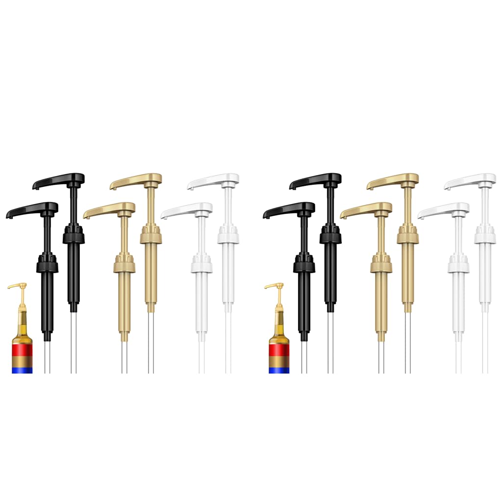 ZIBUYU Coffee Syrup Pump Replacement Dispenser for Ketchup Creamer and Juice Bottles 12PCS