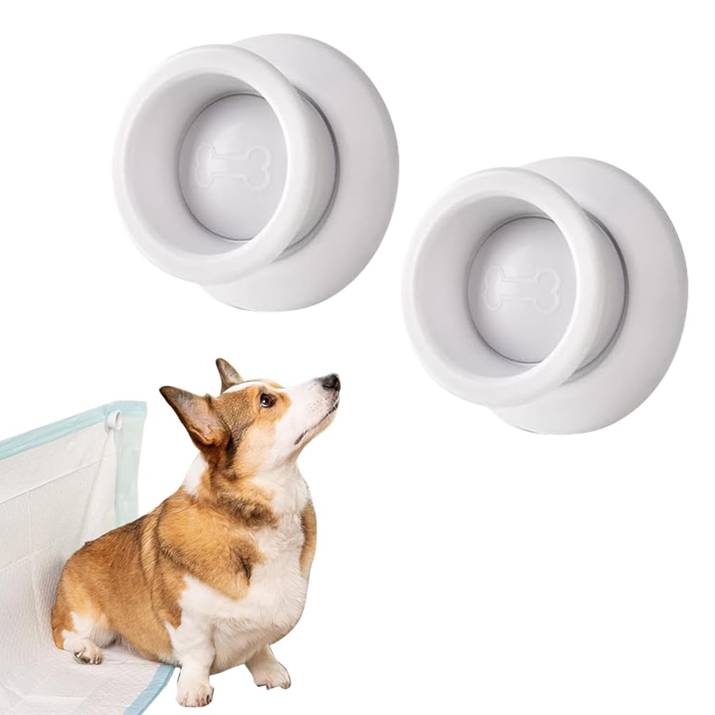 Qpets Dog Pee Pad Holders for Floor and Wall with Magnetic Clips | 2 Pcs Reusable Set