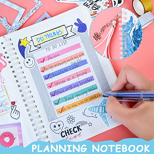 Climberty® 93 Pcs Scrapbook Kit with Scrapbooking Supplies Stickers, Journal Supplies Kit Scrapbook Stickers, Aesthetic Paper, Journal DIY Decoration Paper Stickers Craft Kits Notebook Collage Album