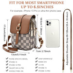 PALAY® Sling Bag for Women Crossbody Bag for Women Phone Bag Stylish PU Leather Mobile Cell Phone Holder Pocket Purse Wallet Sling Bag Mini Shoulder Bags (Brown)