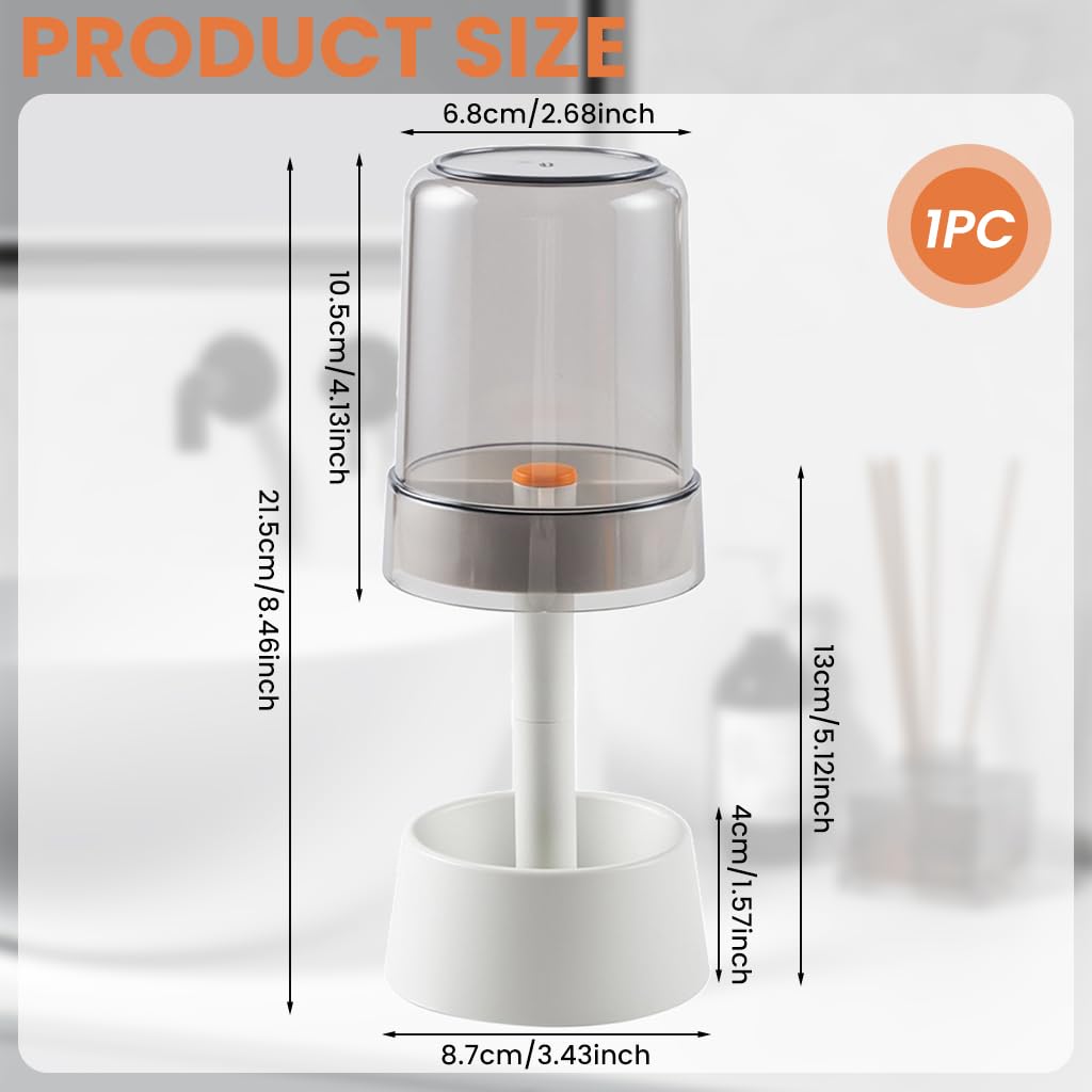 ZIBUYU Toothbrush Organizer for Bathroom Countertops with Open Air Hygienic Drying | Space Saving Stand for Families