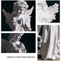 HASTHIP® Praying Girl Angel Statue, Memorial Resin Wings Cherubs Sculpture for Decoration, Living Room, Shelf, Mantel, Home Decor Ornament, Perfect for Gifting, 3.54 * 7.48 Inches