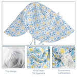 SNOWIE SOFT® Baby Sun Hat for Kids Floral Print Beach Hat for Baby with Neck Flap, Summer UPF 50+ Sun Protection Baby Cap with Adjustable Chin Strap, Windproof Baby Caps 1-3 Years Baby Shower Gifts