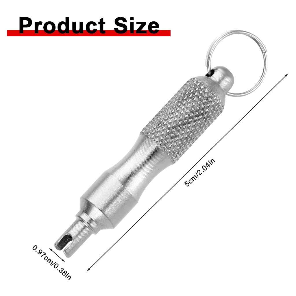 STHIRA Valve Core Removal Tool for Car, Bike and Motorcycle Tires with Ergonomic Grip | Compact Keyring Design