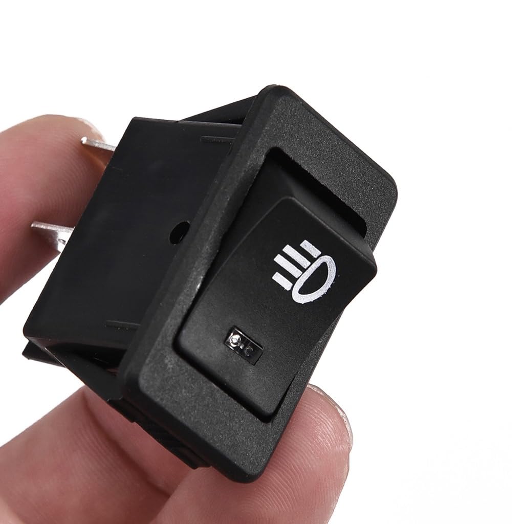 ZIBUYU Fog Light Switch for Car Lamp Modification 12V 35A with Blue LED Rocker | Universal Auto 4 Pin ON Off