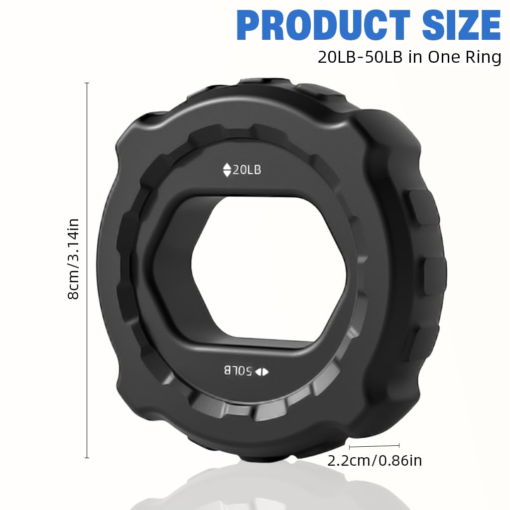 Proberos Hand Grip Strengthener for Workout and Rehab with 20‑50 lbs Rubber Ring | Ergonomic Portable Trainer for Men and Women