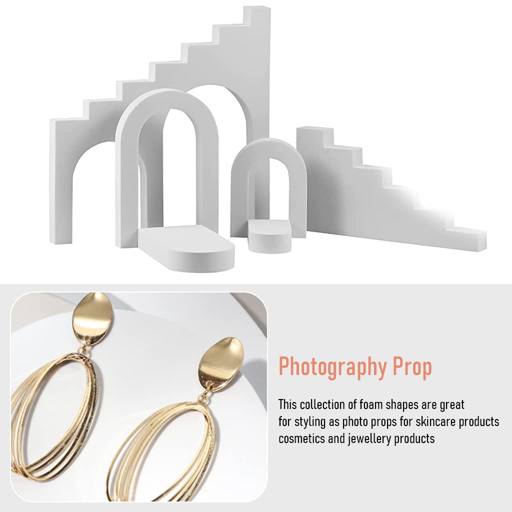 ZORBES Product Photography Props for Jewelry and Cosmetics with 6pcs EVA Ladder Set | Waterproof and Easy to Clean Display Stand