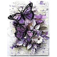 HASTHIP® Diamond Painting Kit, 5D Diamond Painting Kit for Adults & Kids, 12x16inch DIY 5D Round Full Drill Butterfly Diamond Art, Very Suitable for Home Leisure and Wall Decoration