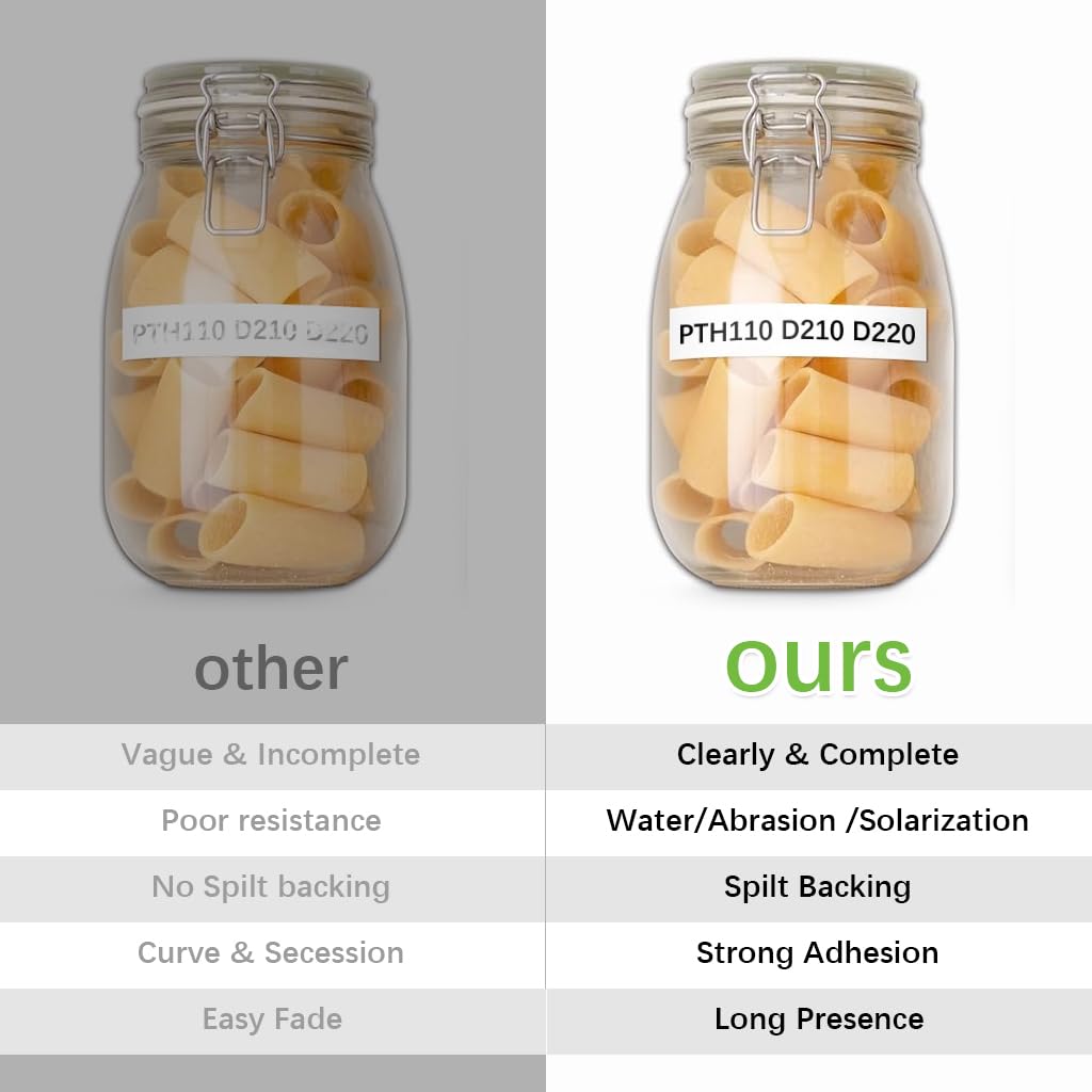 ZORBES TZe-231 Label Maker Tape for Brother P Touch | 12mm 0.47in 26.2ft Black on White