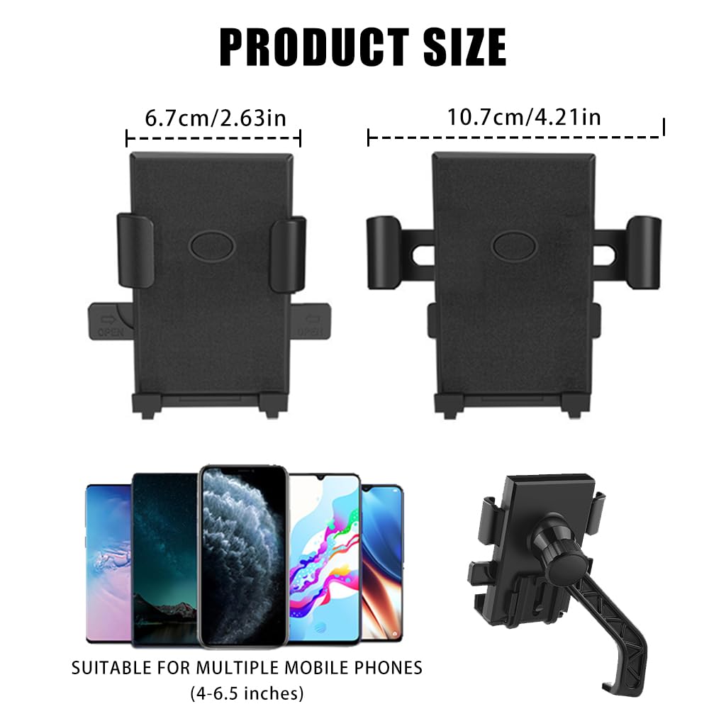 Proberos Motorcycle Phone Mount Holder for 4–6.5 in Devices with 360 Rotation and Dual Grips