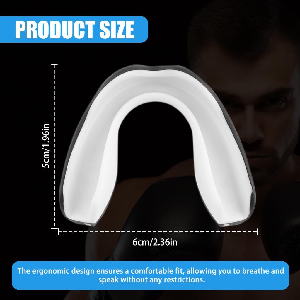 Proberos Sports Mouth Guard for Boxing and Football with EVA Moulded Fit | 2 PCS Black
