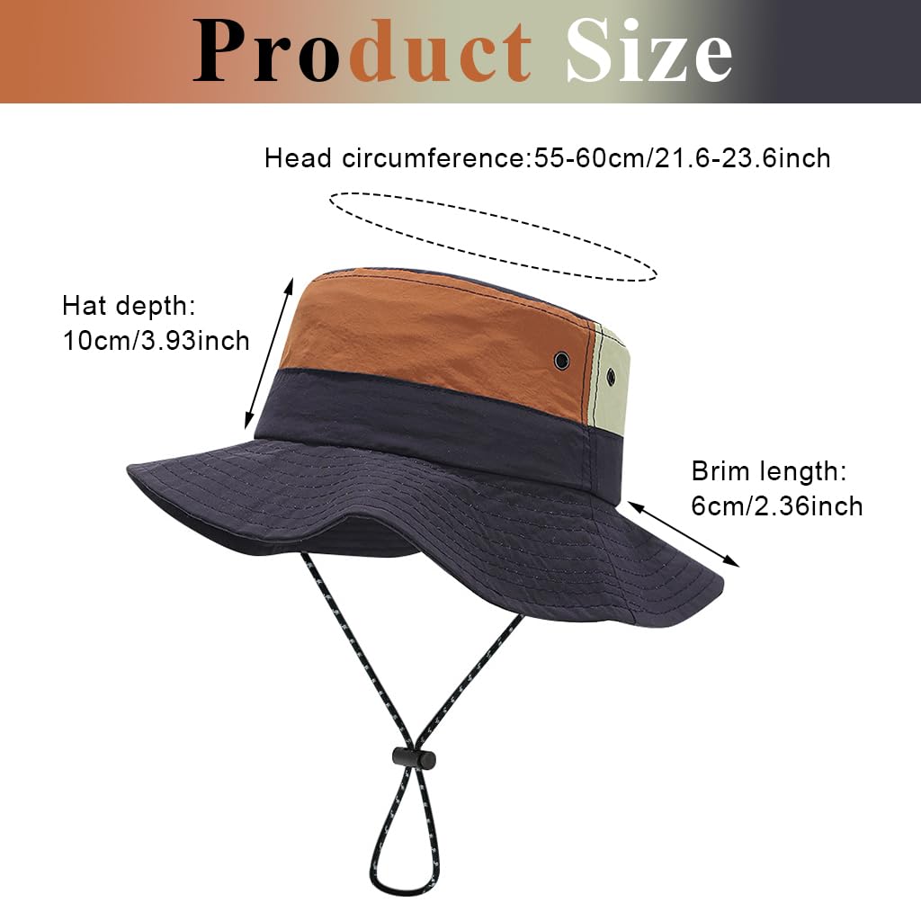 PALAY® Bucket Hat for Women Fashion Sun Hats for Women Summer Fishsing Beach Hat with Chin Cord Foldable Quick Dry Lightweight Bucket Hat for Camping Hiking Cycling