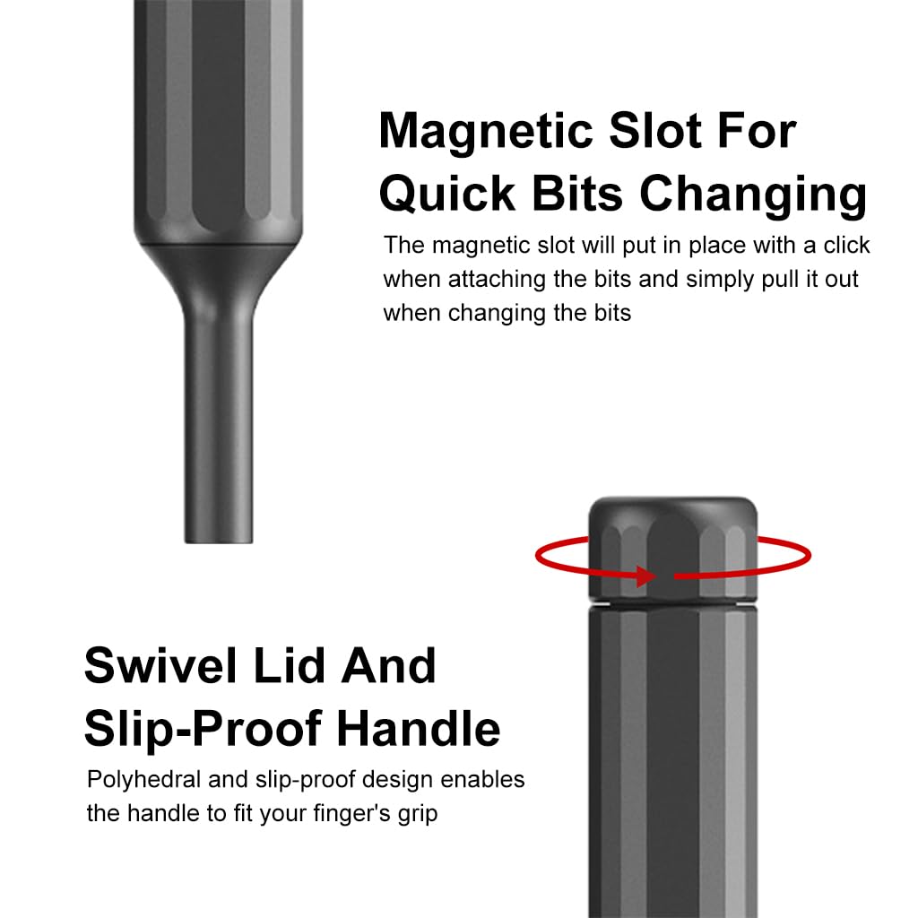 Serplex Mini Screwdriver Set for Electronics and Glasses with 39 pcs S2 Steel Bits | Pocket Pen Design