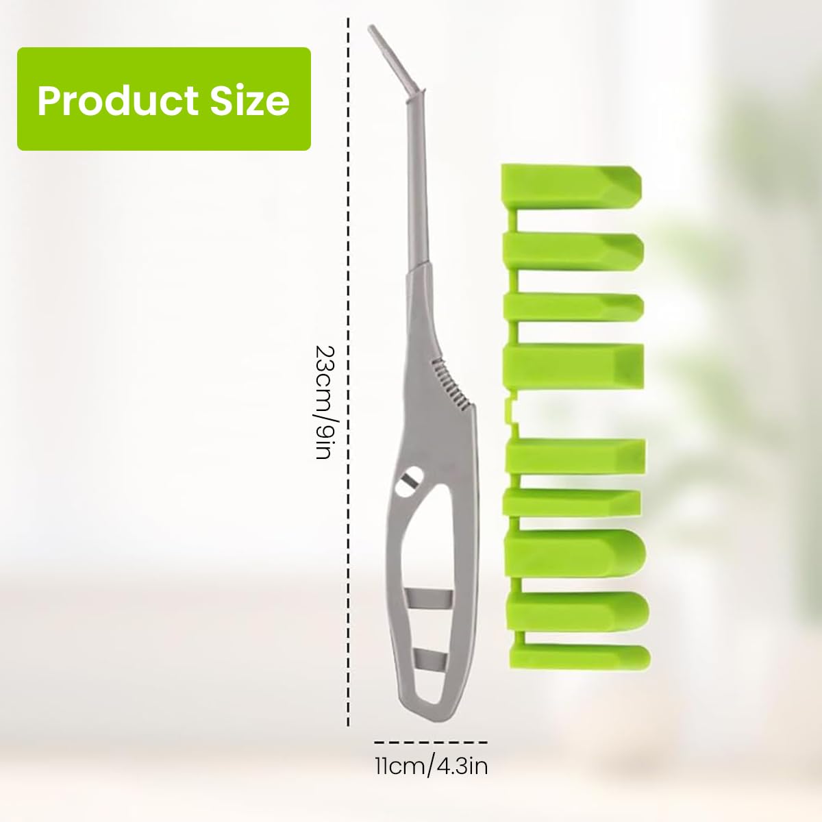 Serplex Corner Caulk Applicator Tool with 9 Interchangeable Tips and Ergonomic Handle for Bathtub and Sink Finishing