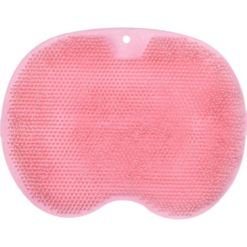 Zibuyu Foot Brush Back Massager for Dead Skin Exfoliation Scrubber Suction Cup Fix Soft Silicone Bristle Shower (Yellow)
