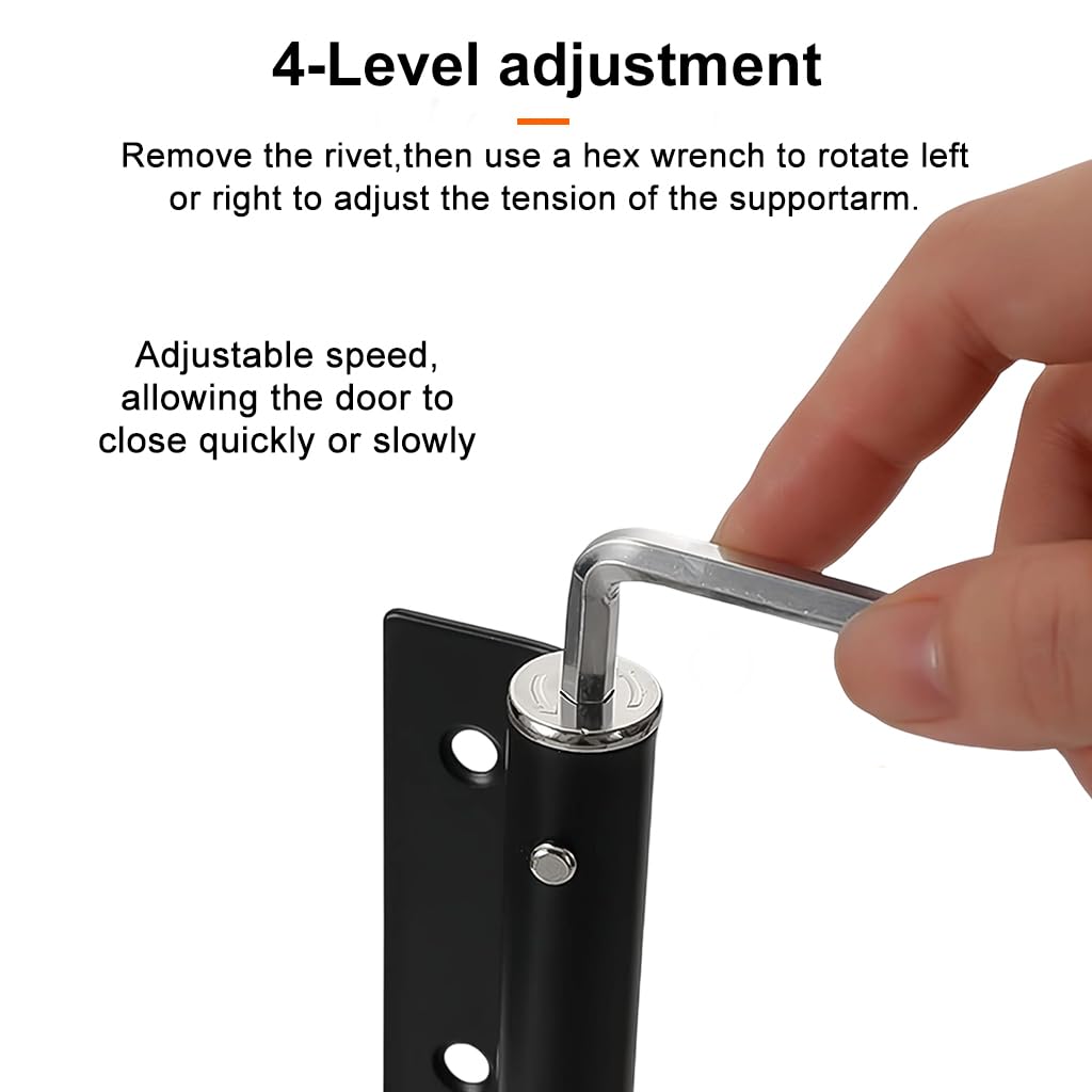 Serplex Automatic Door Closer for Homes and Offices with Adjustable Tension and Stainless Steel Construction