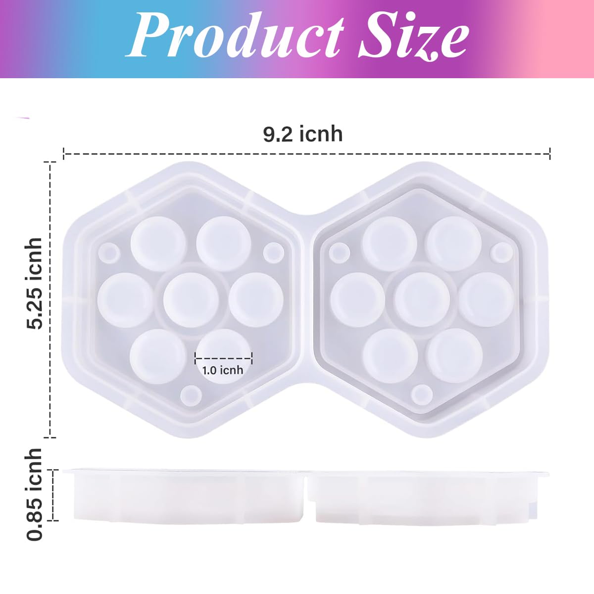 HASTHIP Resin Molds Silicone for Dice Box with 7 Compartments Lid for DIY Dice Storage | Ideal for Resin Casting and DND Game Lovers